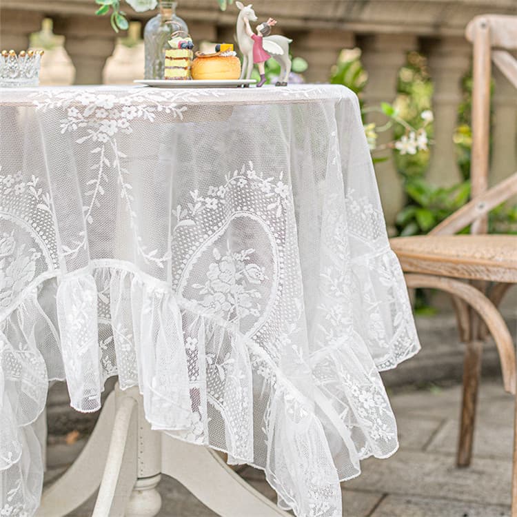 姫系レース布テーブルクロス 田園風ピクニック用