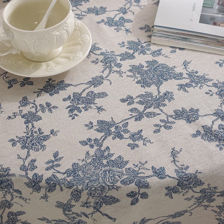 テーブルクロス リネン 幾何学模様のテーブルクロス