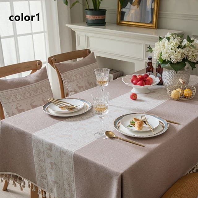 北欧風撥水加工布製テーブルクロス