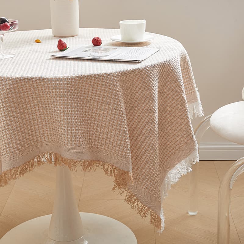 テーブルクロス リネン 優美な編み目テーブルクロス