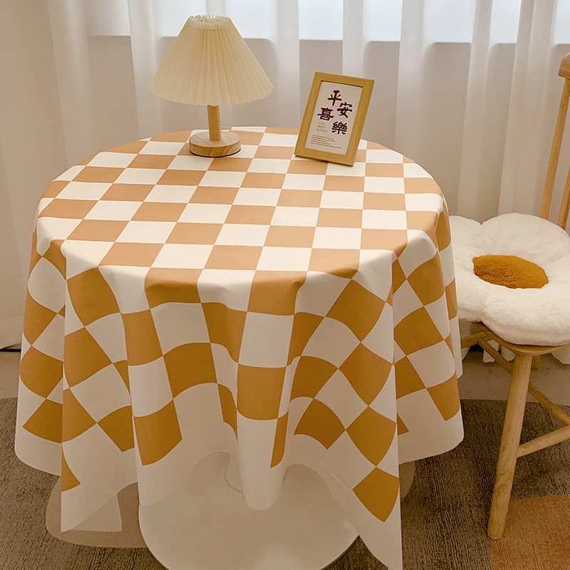 テーブルクロス モダン幾何学チェックテーブルクロス