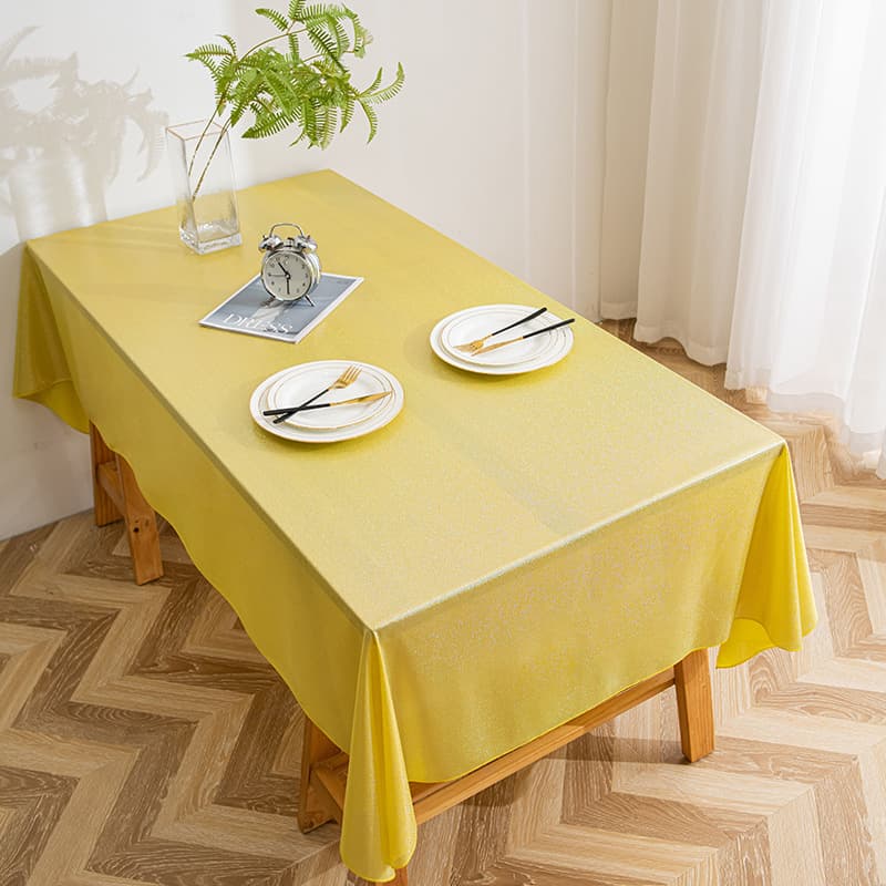 テーブルクロス 光沢感のある無地シンプルビニールテーブルクロス