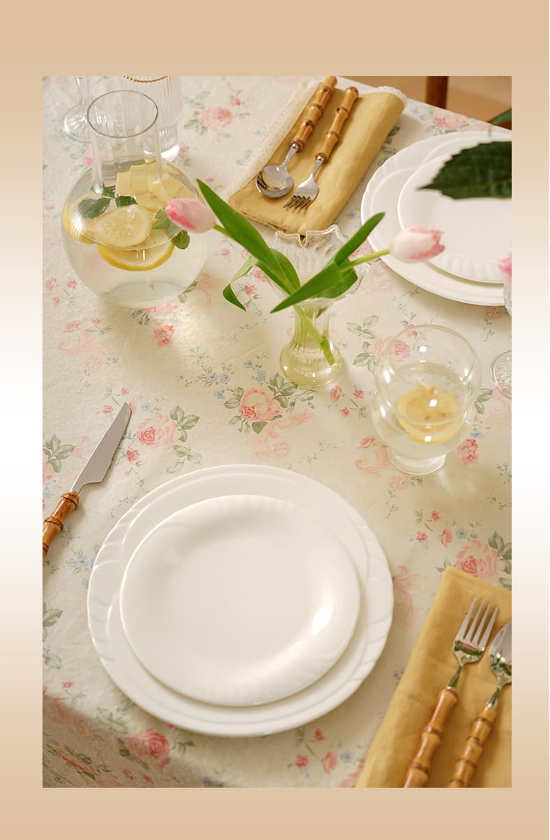 テーブルクロス ビニール 優雅な花柄ビニールテーブルクロス