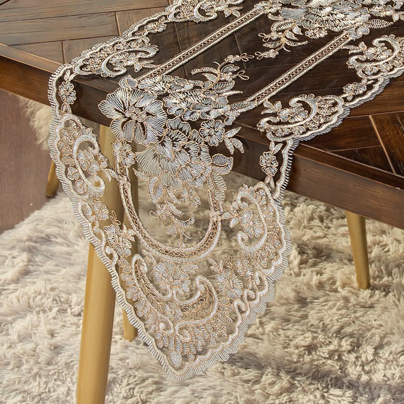 テーブルクロス センタークロス優雅な透かし模様のレース