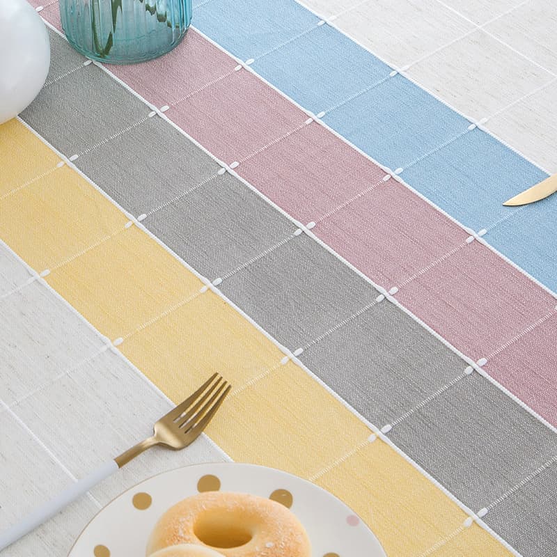 テーブルクロス 北欧風パステル縦縞模様テーブルクロス布