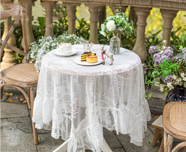 姫系レース布テーブルクロス 田園風ピクニック用