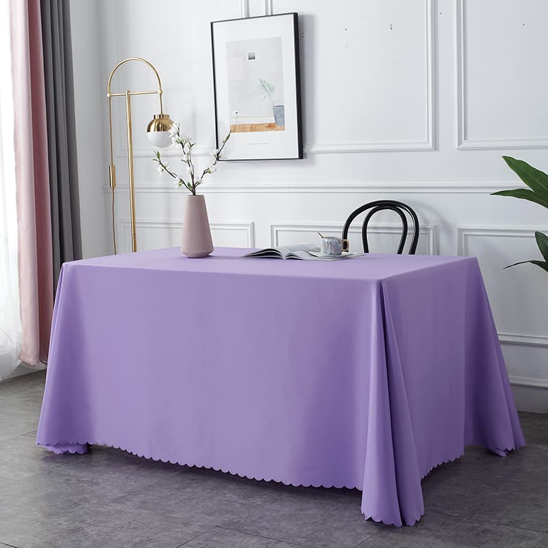 テーブルクロス シンプル波エッジテーブルクロス