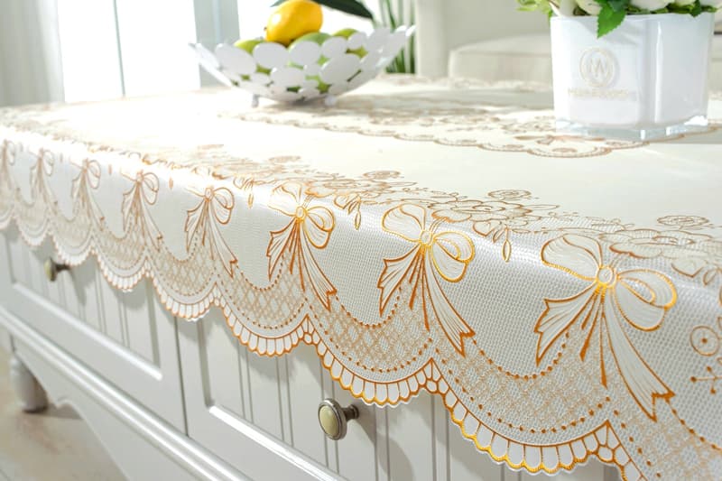 テーブルクロス 布 豪華刺繍レース飾りクロス