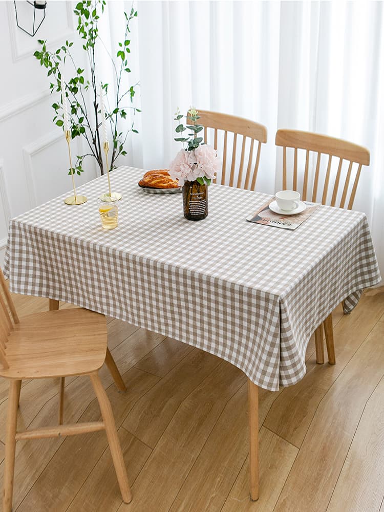 テーブルクロス 北欧風格子模様テーブルクロス