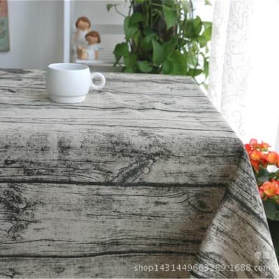 テーブルクロス ヴィンテージ木目調プリントセンタークロス