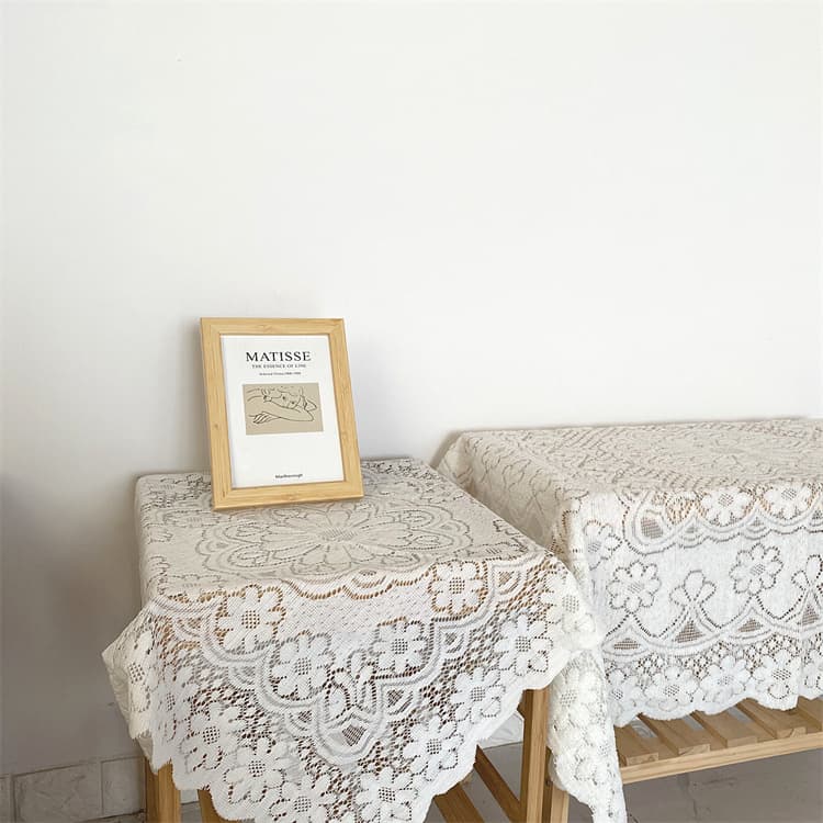 上品な花柄レース布製テーブルクロス レトロテーブルクロス