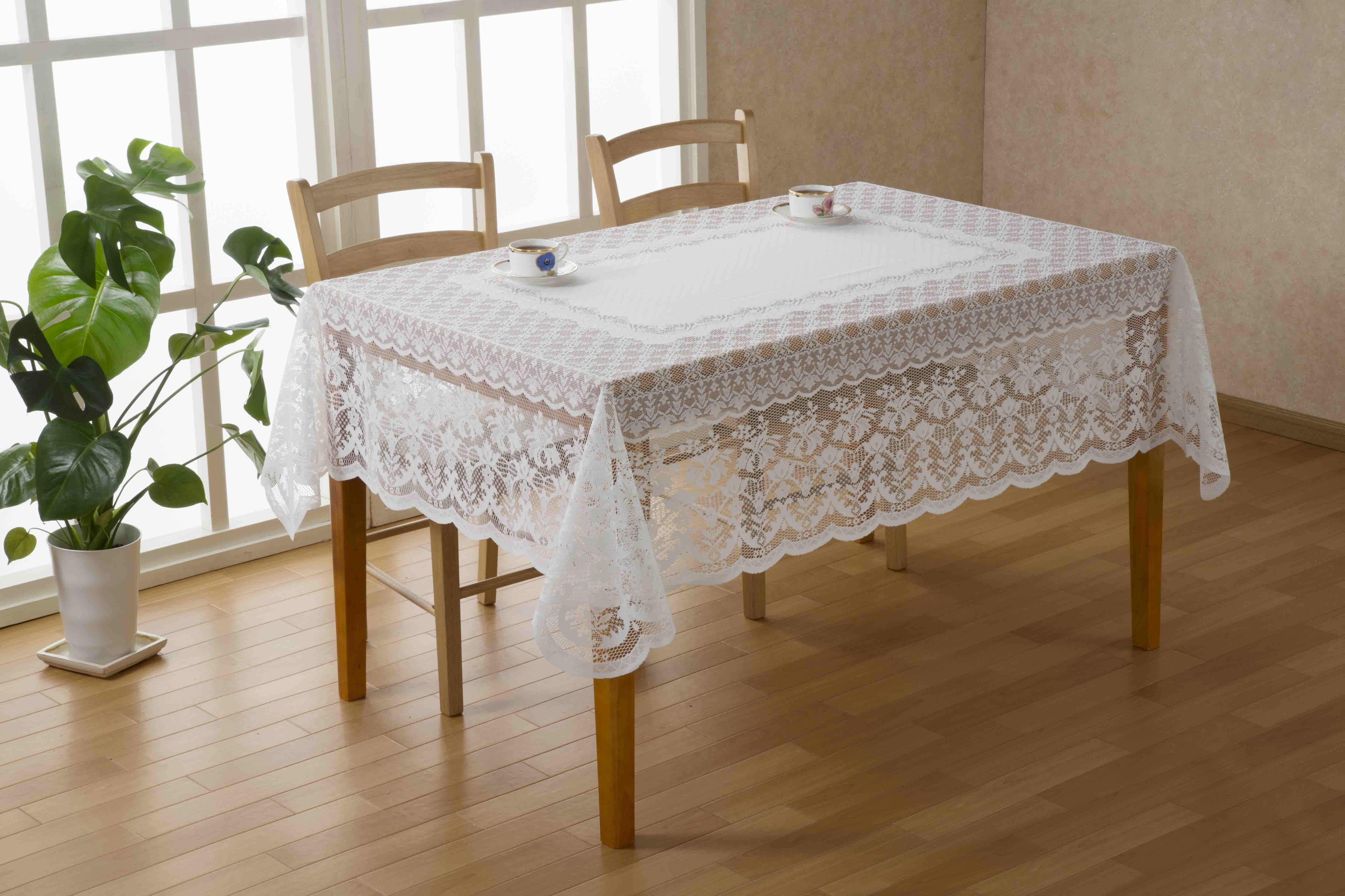 高級ビニール製撥水レーステーブルクロス