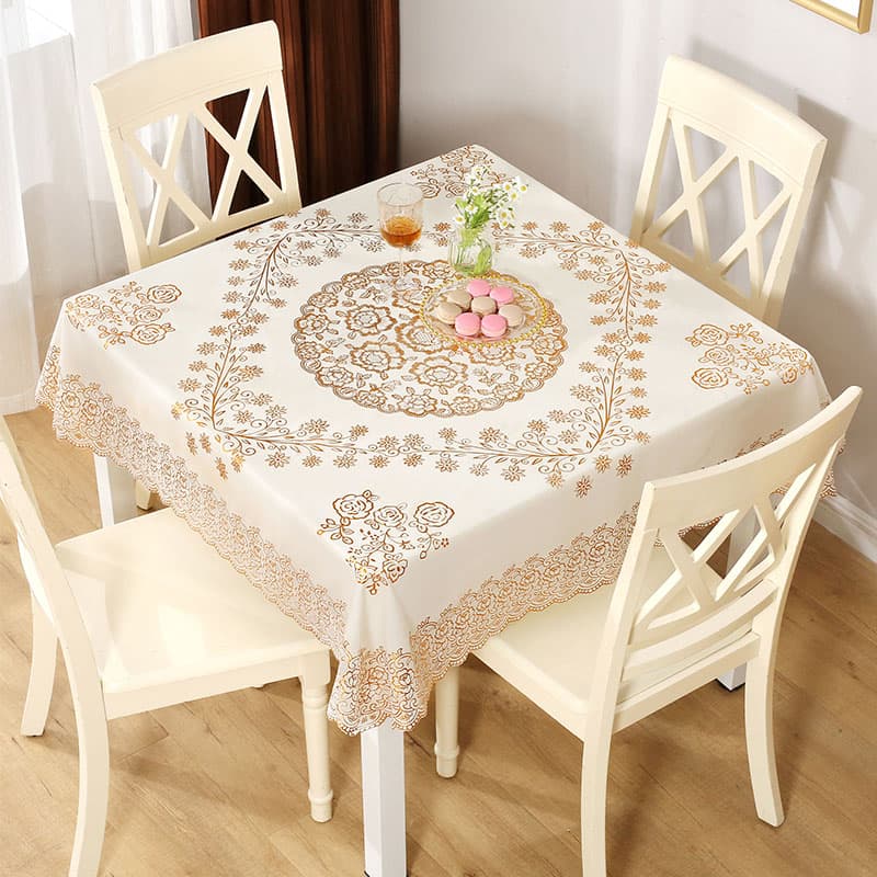 テーブルクロス 布 優美刺繍のテーブルカバー