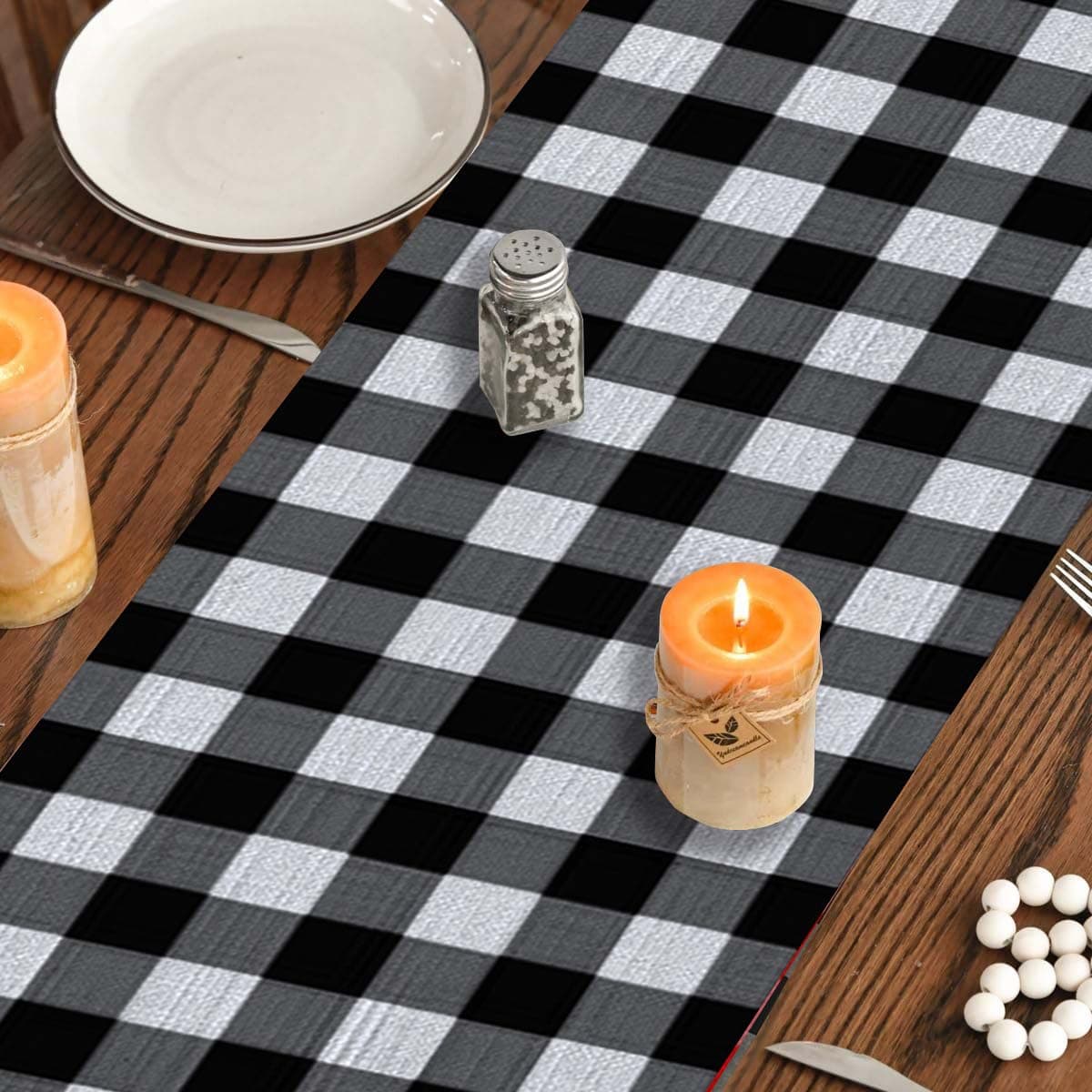テーブルクロス センタークロス 自然派おしゃれなチェック柄