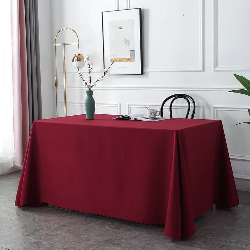 テーブルクロス シンプル波エッジテーブルクロス