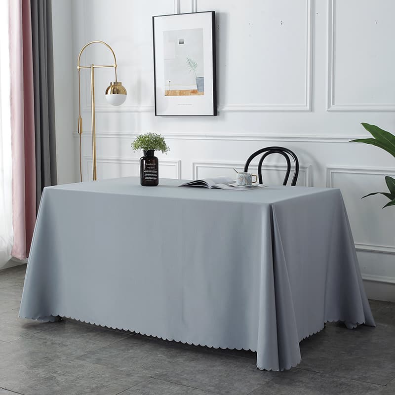 テーブルクロス シンプル波エッジテーブルクロス