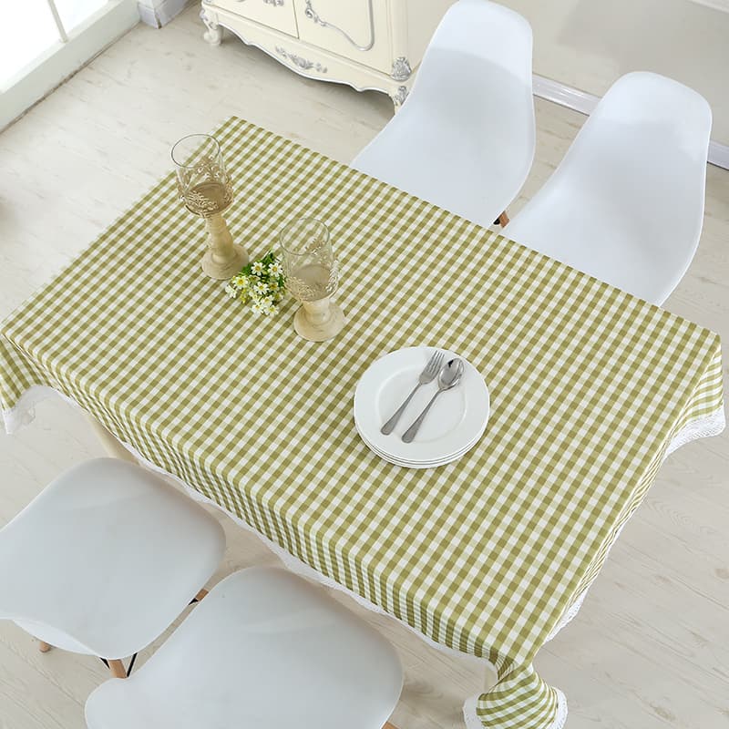 清涼感あふれる小粋なギンガムチェック柄テーブルクロス