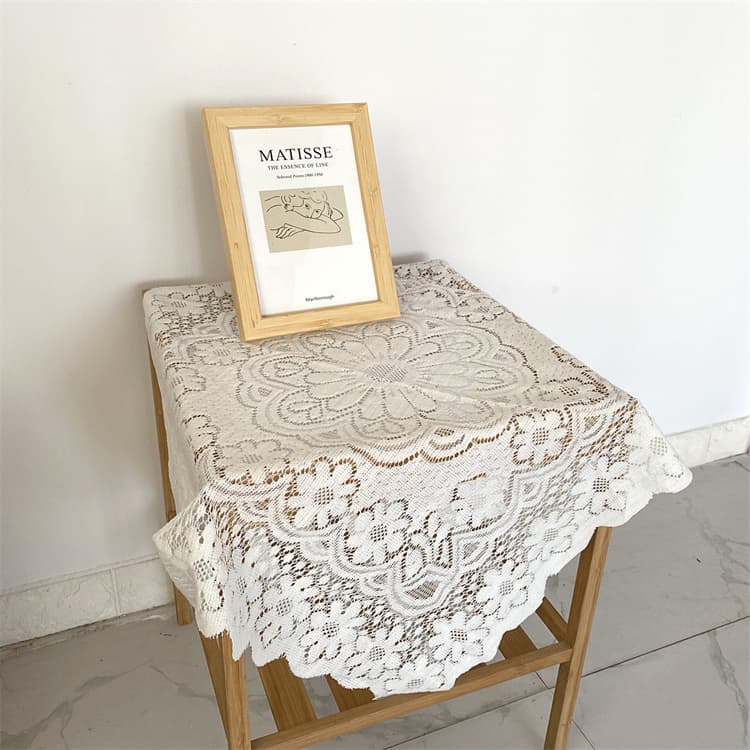 上品な花柄レース布製テーブルクロス レトロテーブルクロス