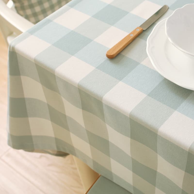 テーブルクロス チェック さわやか格子柄の北欧風テーブルクロス