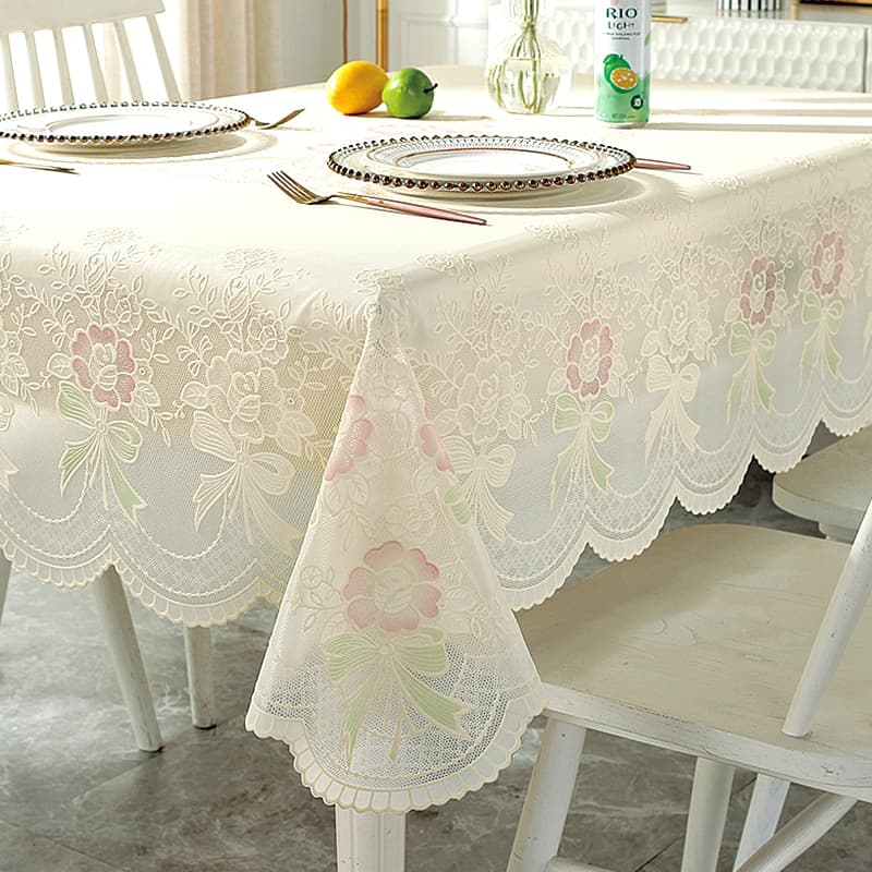 テーブルクロス 優美な花レース柄センタークロス