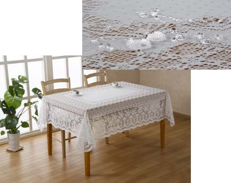 高級ビニール製撥水レーステーブルクロス