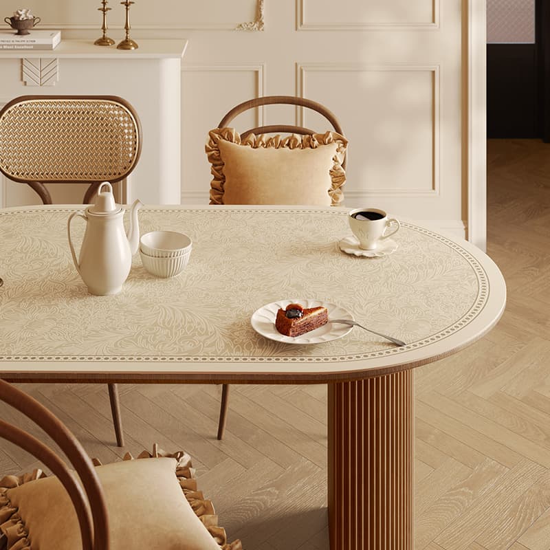 テーブルクロス ビニール 花模様の優美テーブルクロス