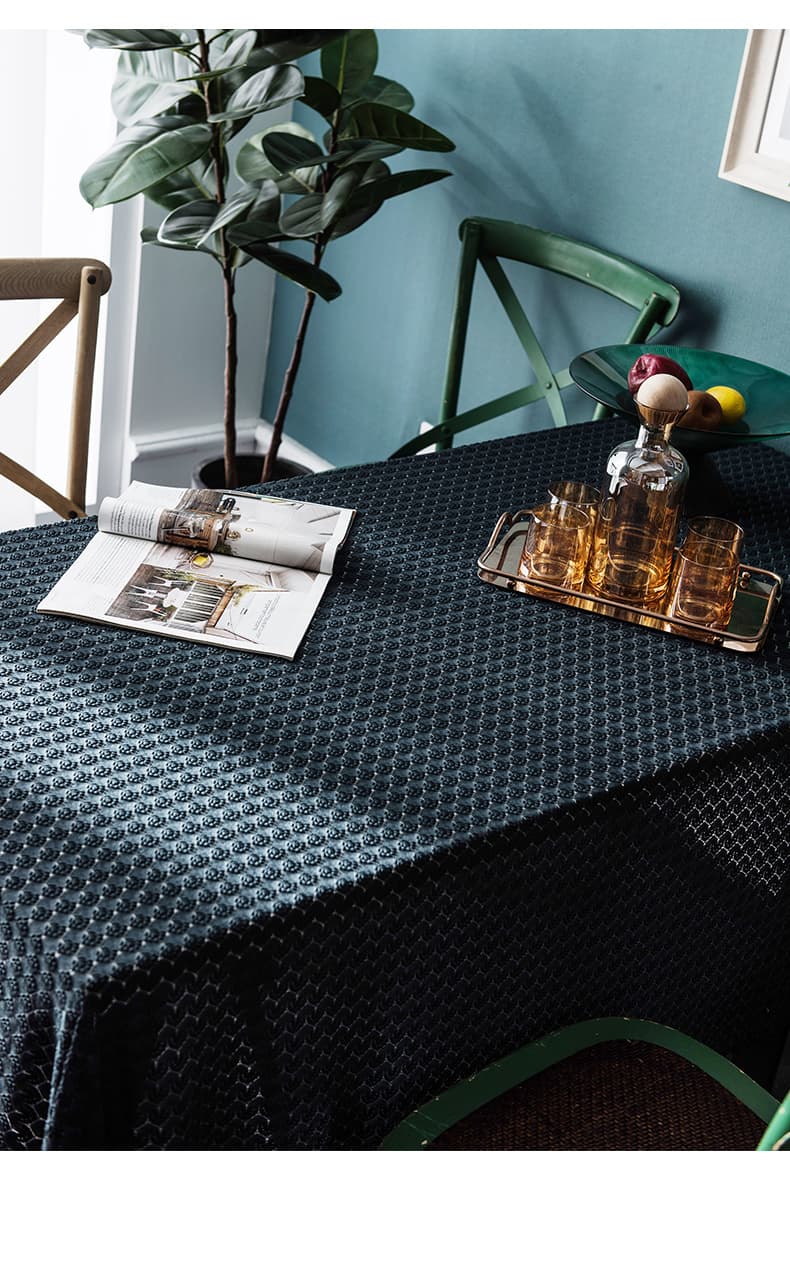 テーブルクロス 幾何学模様織りレース布テーブルクロス