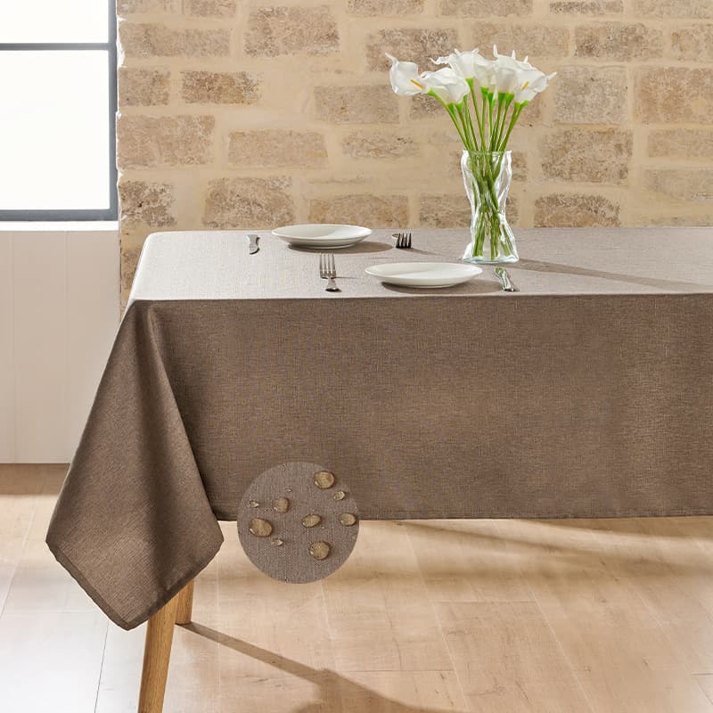 テーブルクロス 撥水加工リネン風テーブルクロス
