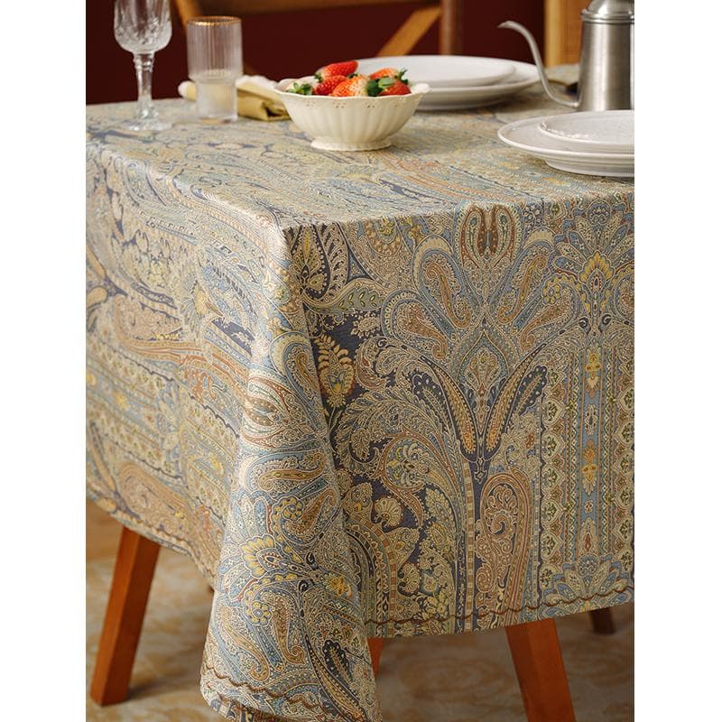 テーブルクロス ビニール ペイズリー模様のビニールクロス