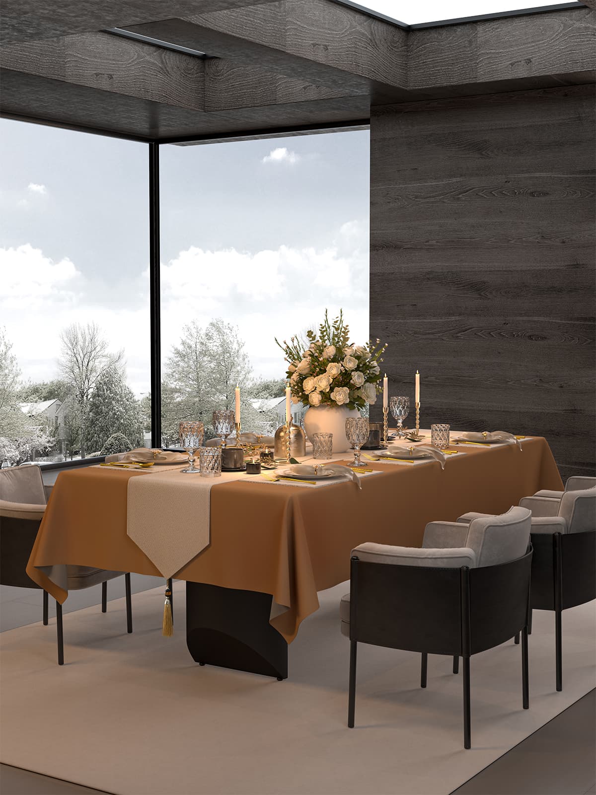 テーブルクロス ビニール 格調高い撥水テーブルカバー