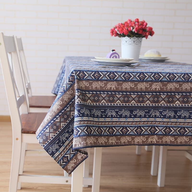 テーブルクロス 民族調幾何学模様ストライプ柄テーブルクロス布