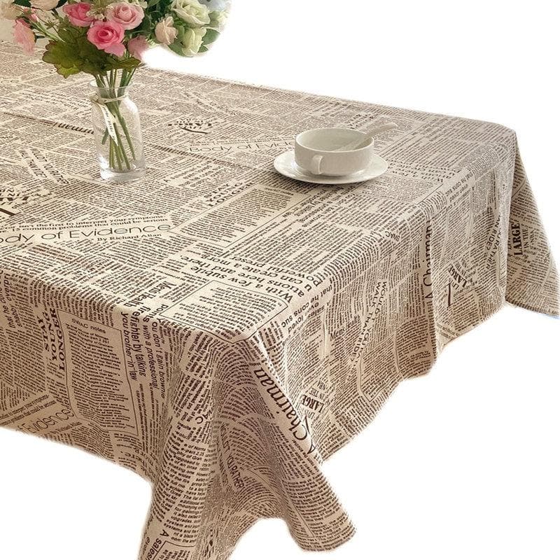 北欧風格子模様の防水テーブルクロス