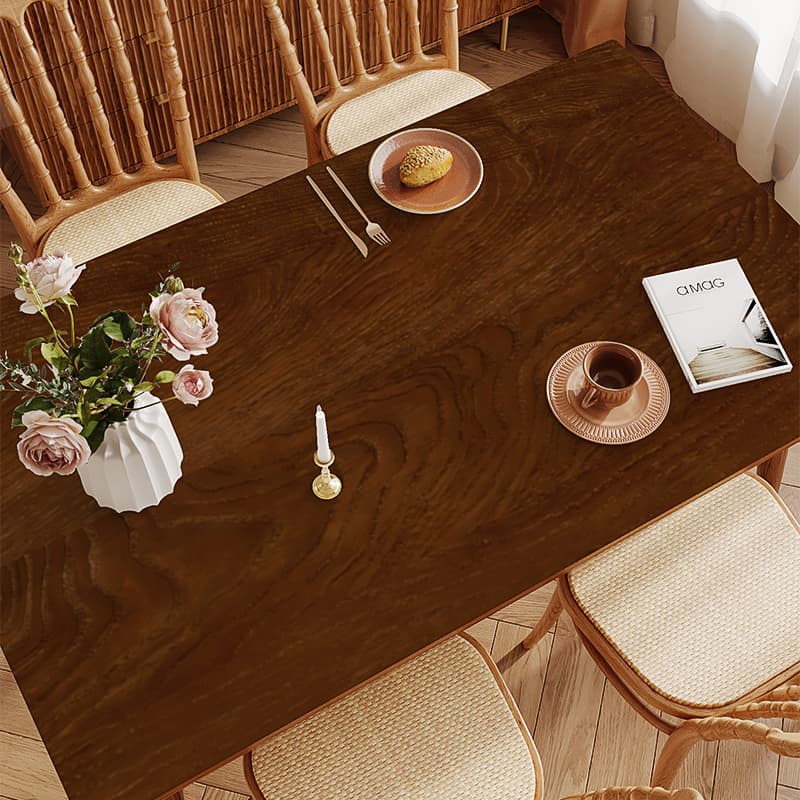 テーブルクロス 古風な佇まい 波紋木目テーブルクロス