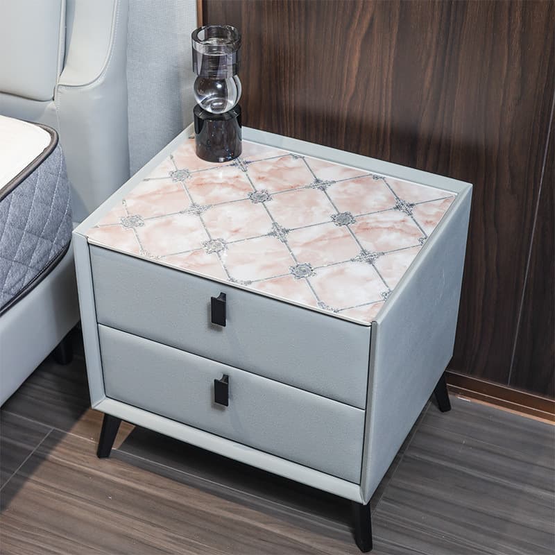 テーブルクロス 大理石風格子模様ビニールクロス