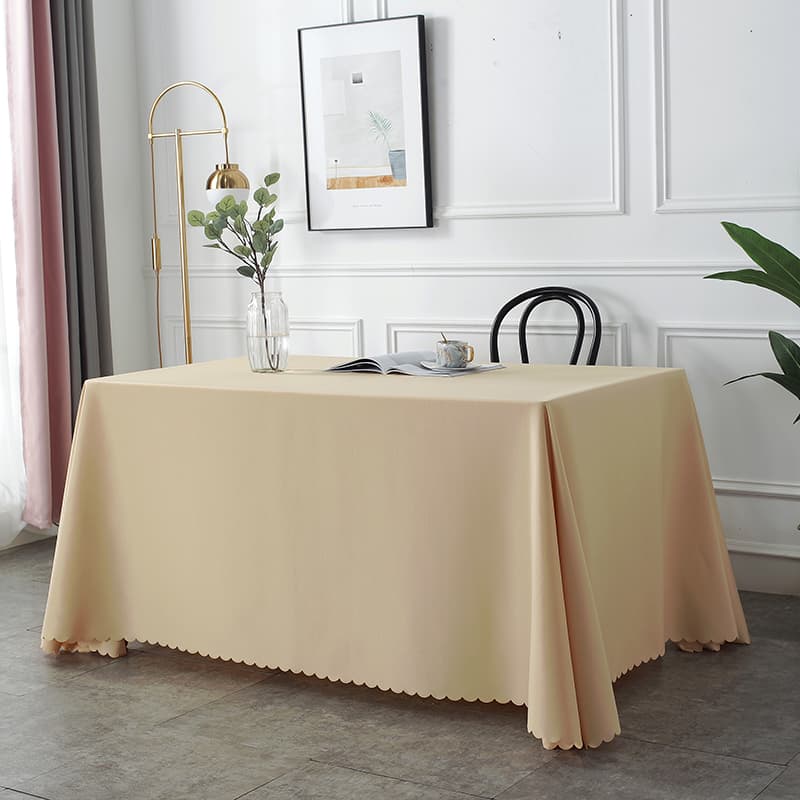 テーブルクロス シンプル波エッジテーブルクロス