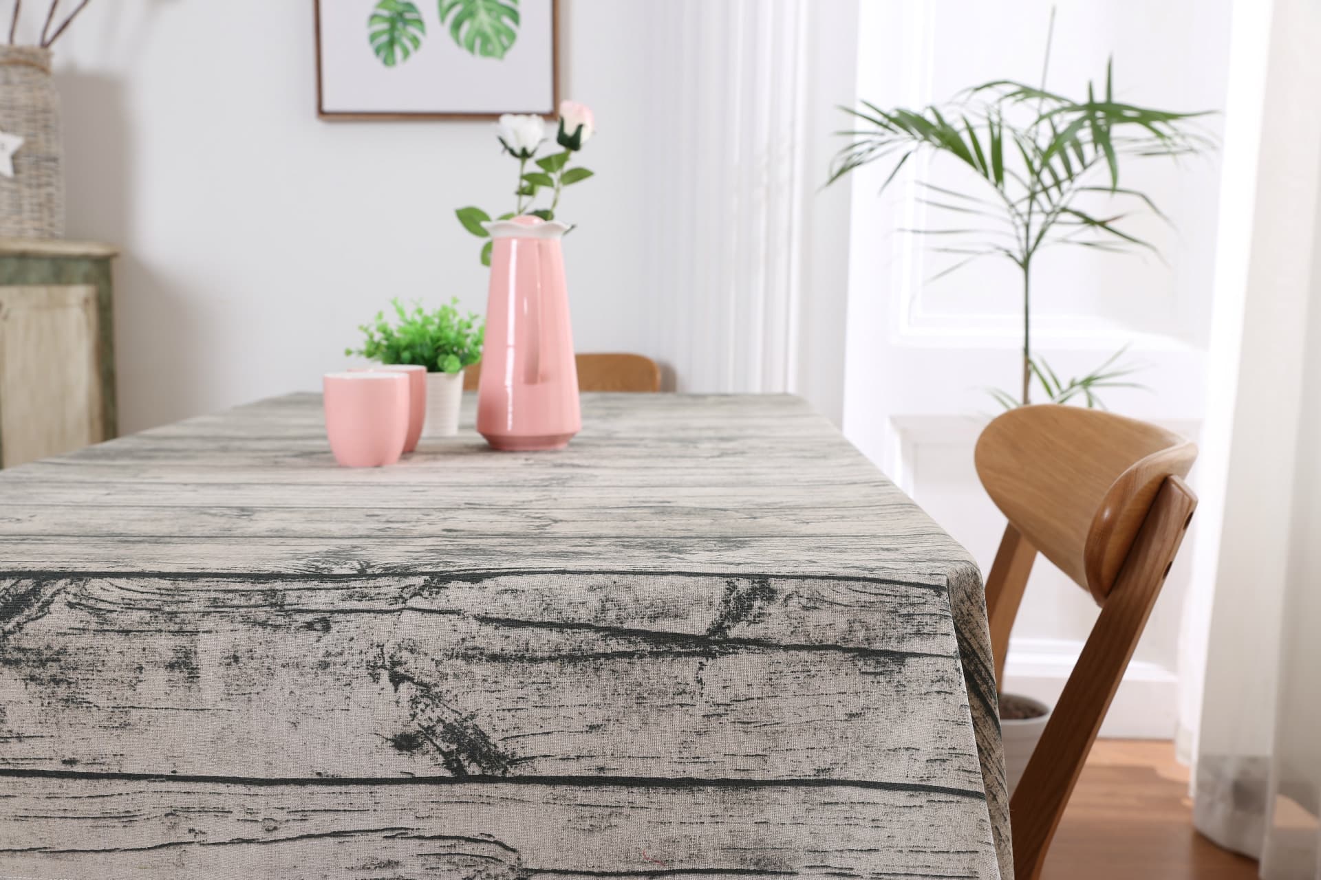 テーブルクロス 古材風ヴィンテージ木目テーブルクロス