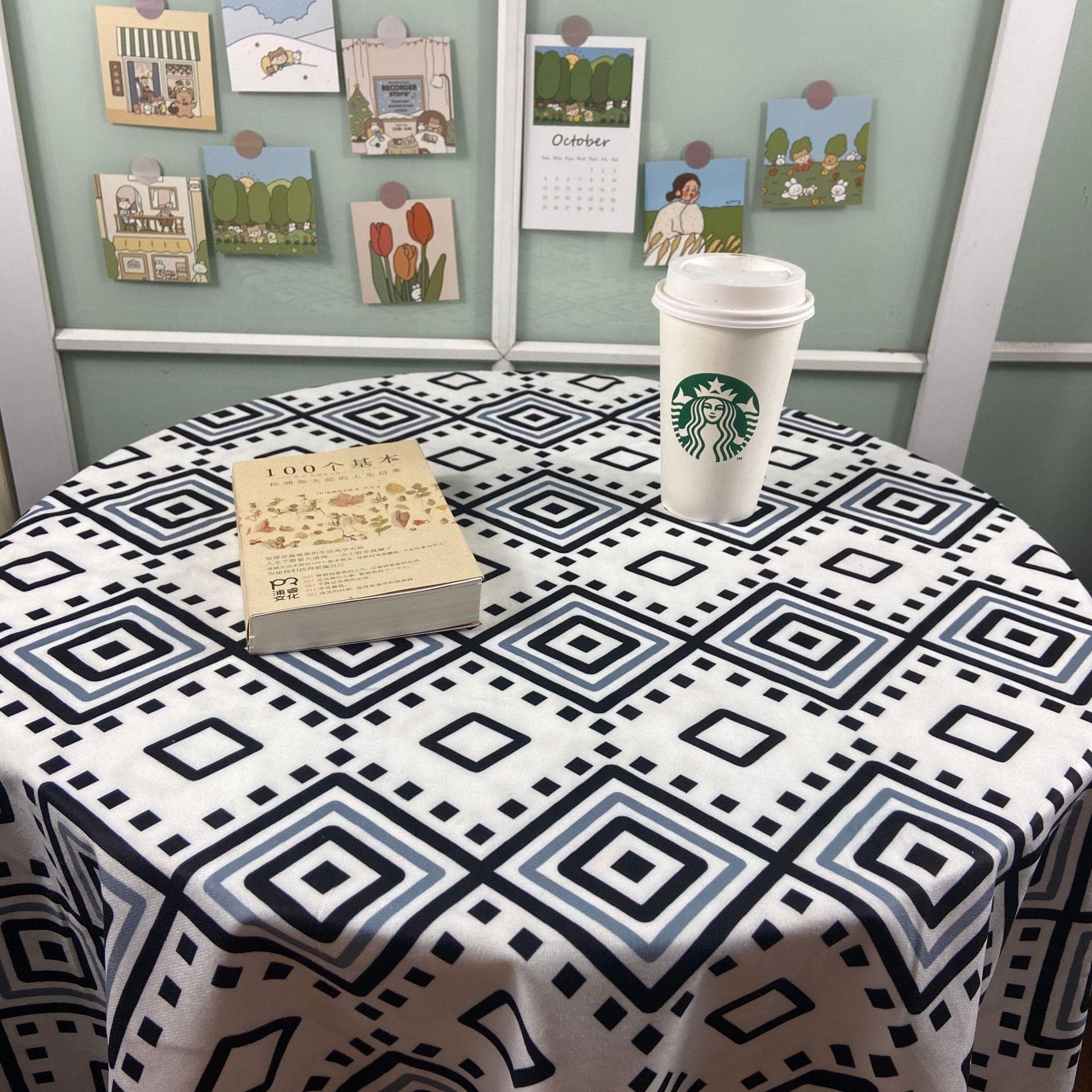 テーブルクロス 幾何学模様の北欧風テーブルクロス