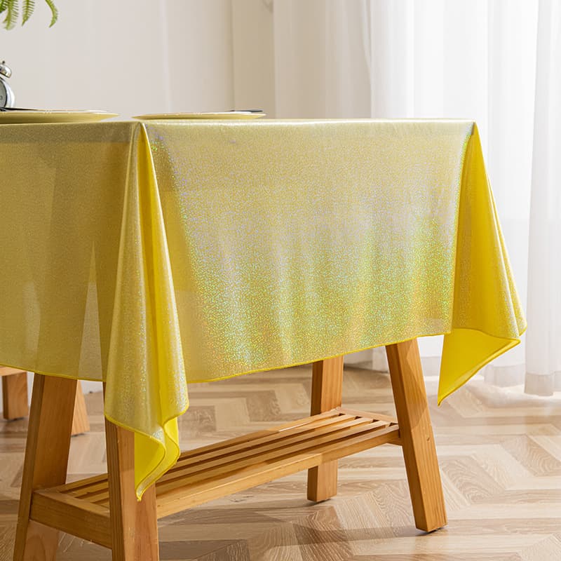 テーブルクロス 光沢感のある無地シンプルビニールテーブルクロス