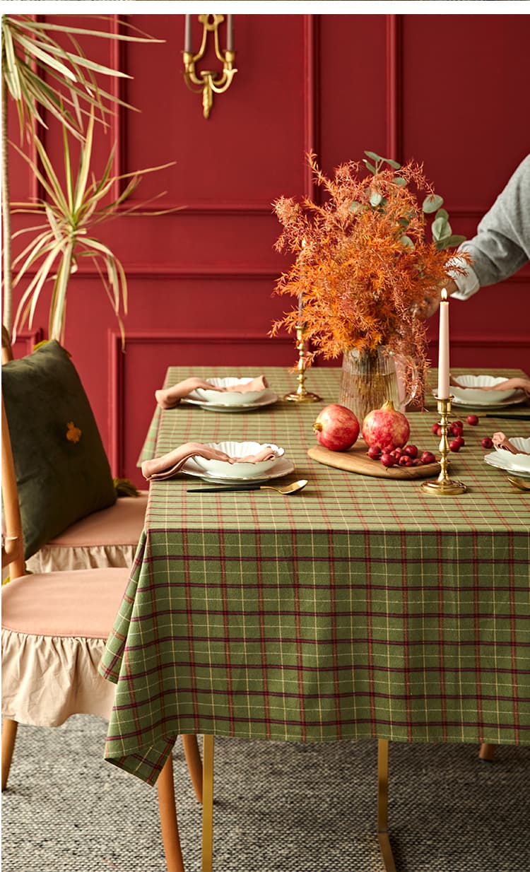 テーブルクロス チェック 伝統格子模様のテーブルクロス