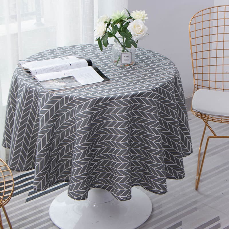 テーブルクロス リネン 幾何学模様のテーブルクロス