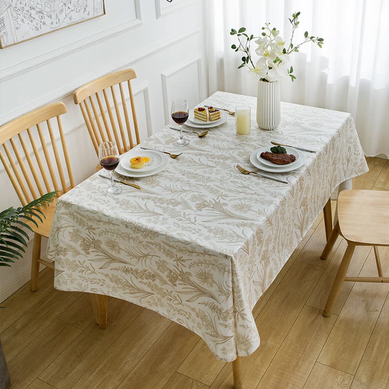 テーブルクロス ビニール優雅な草花模様のテーブルクロス