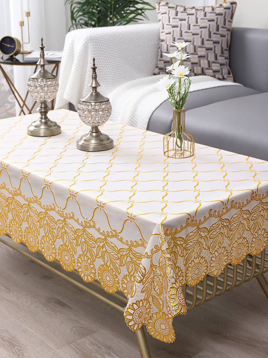 ヨーロッパ風のホットスタンピングテーブルクロス、防水油