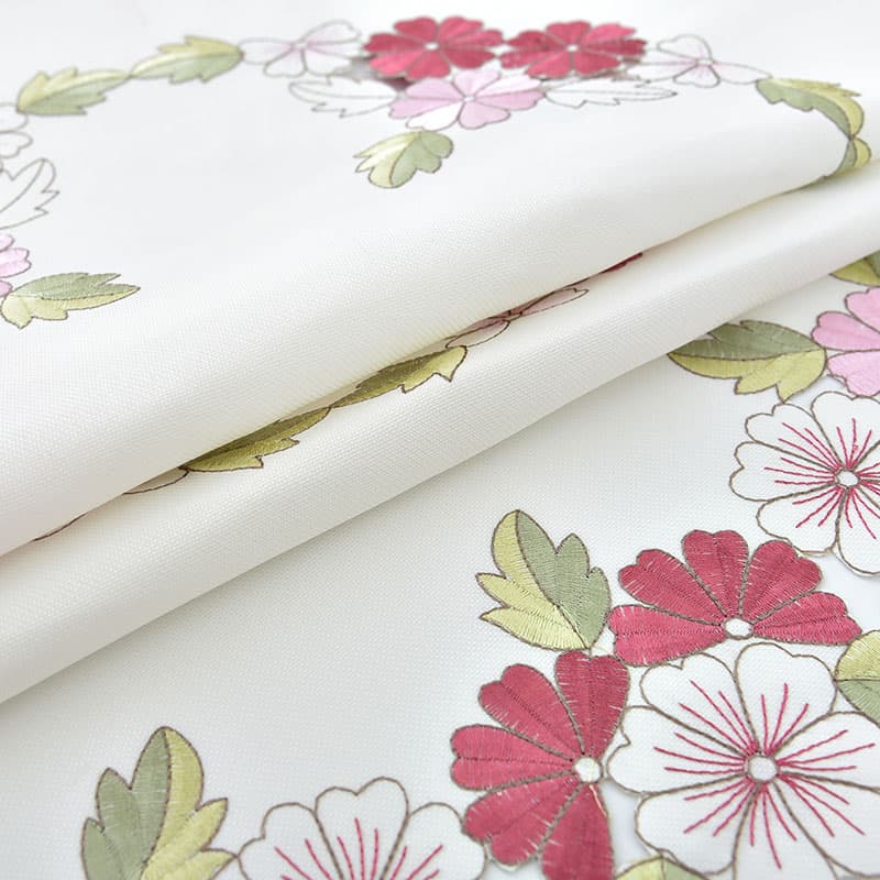 テーブルクロス 布 花刺繍デザインクロス