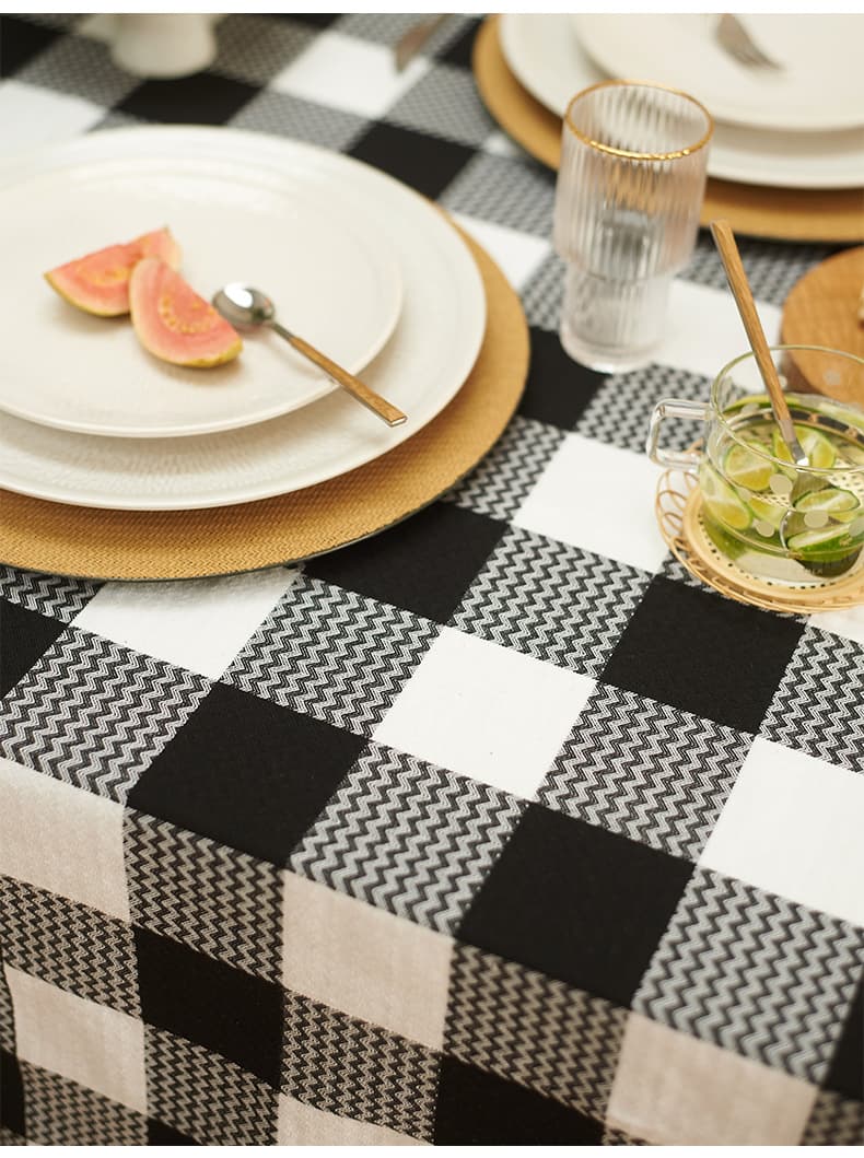 テーブルクロス チェック 格子縞模様の食卓彩り布