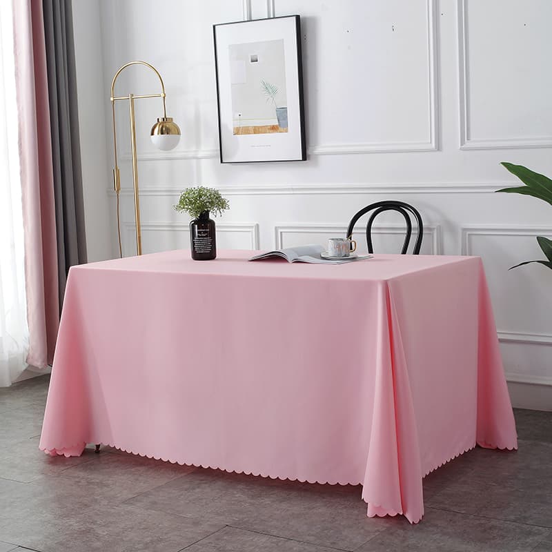 テーブルクロス シンプル波エッジテーブルクロス