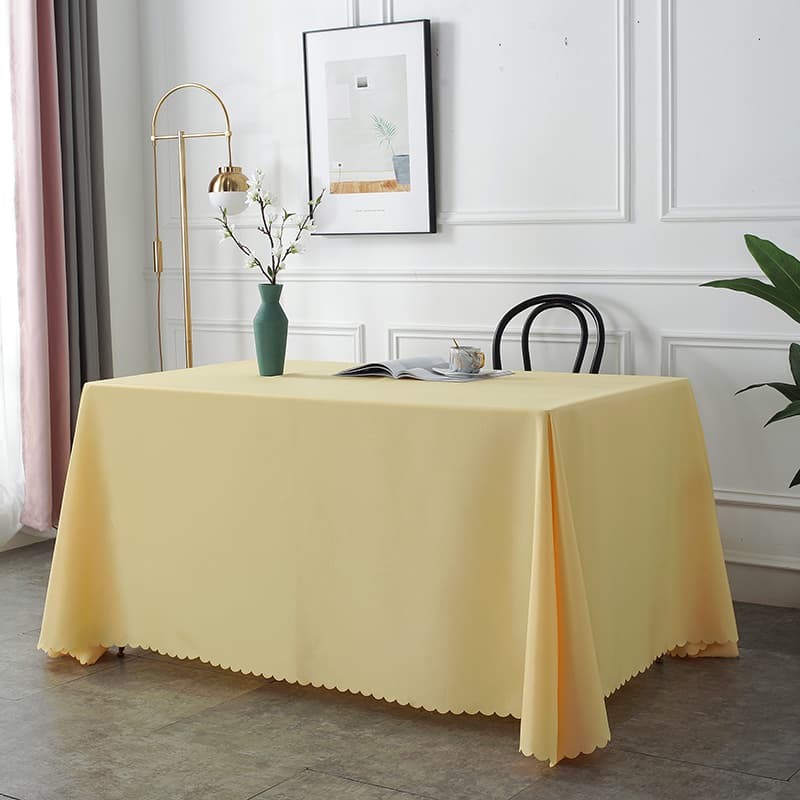 テーブルクロス シンプル波エッジテーブルクロス