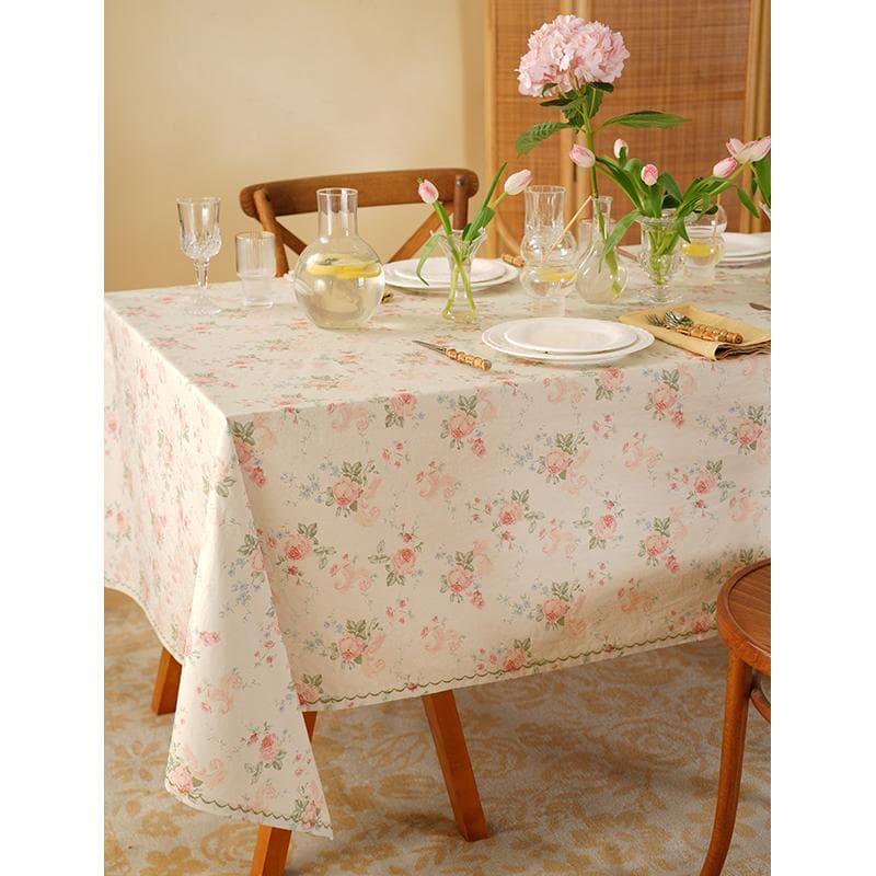 テーブルクロス ビニール 優雅な花柄ビニールテーブルクロス